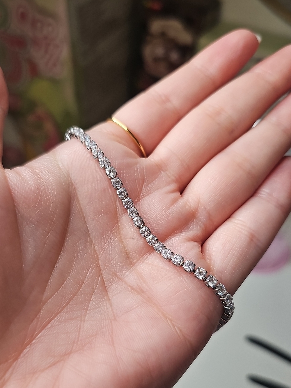 Solver Tennis Bracelet Slider Sparkle New